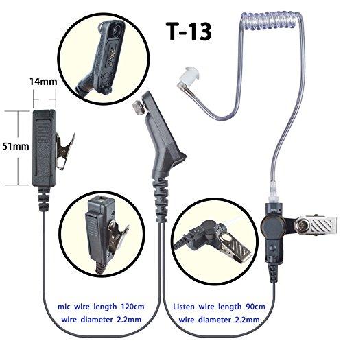 2-Wire Mic Earpiece For XPR6550 XPR6350 DP4600 DP4800 APX5000 Radio Audio Headset