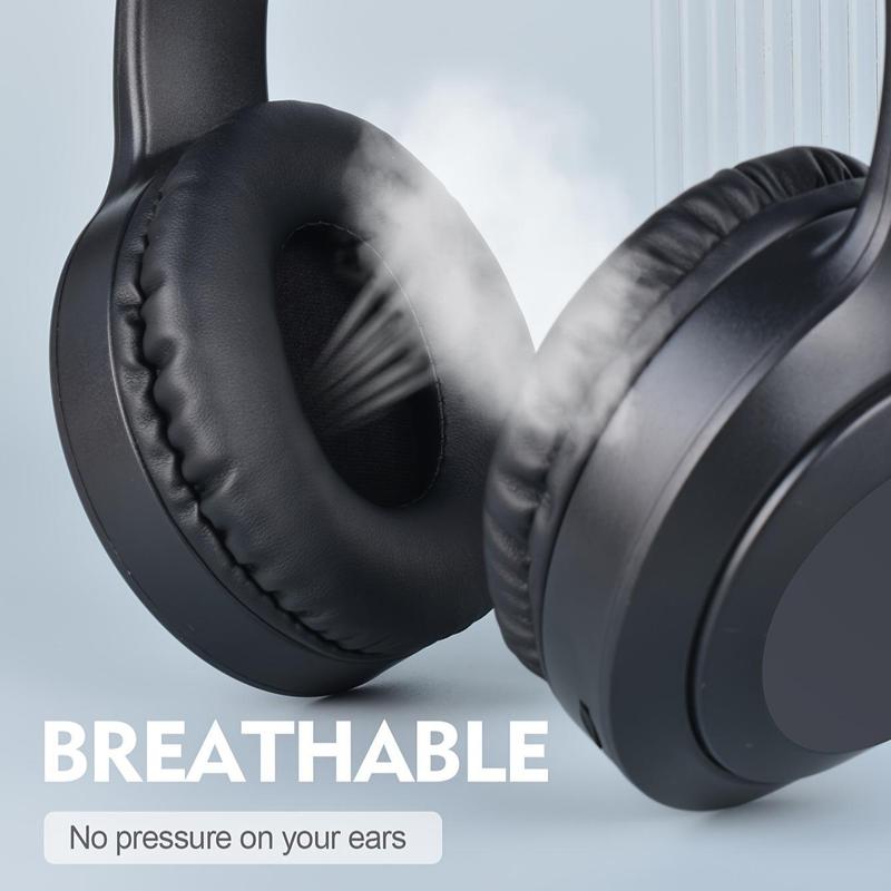 Wireless Over-ear Headphone, Foldable Sports Headphone, Stereo Sound Headphone for Mobile Games & HIFI Music