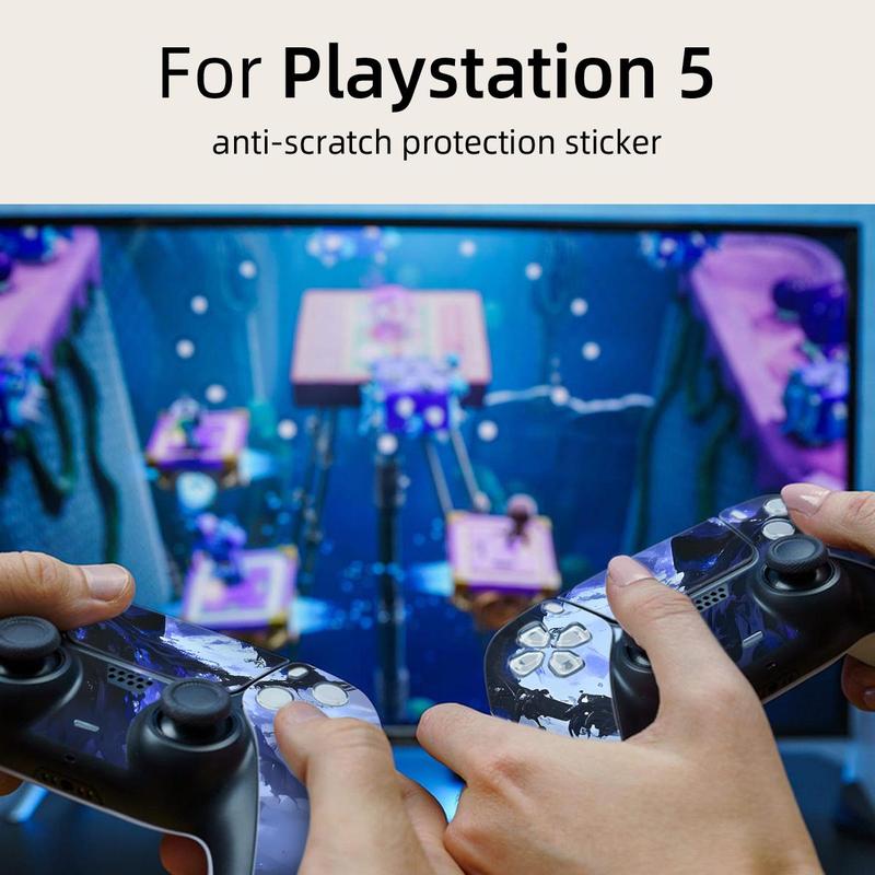 Game Console Protector Sticker, 1 Set Game Console Skin Sticker, Anti-scratch Protective Sticker, Console Accessories for PS5 Optical Drive Version