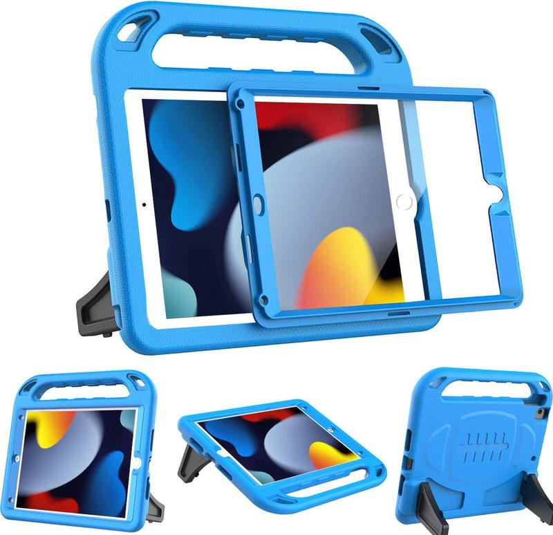 Kids Case for New iPad 10.2 2021 2020 2019 - iPad 9th 8th 7th Generation Case for Kids, with Built-in Screen Protector, Shockproof Handle Stand Kids Case for iPad 10.2