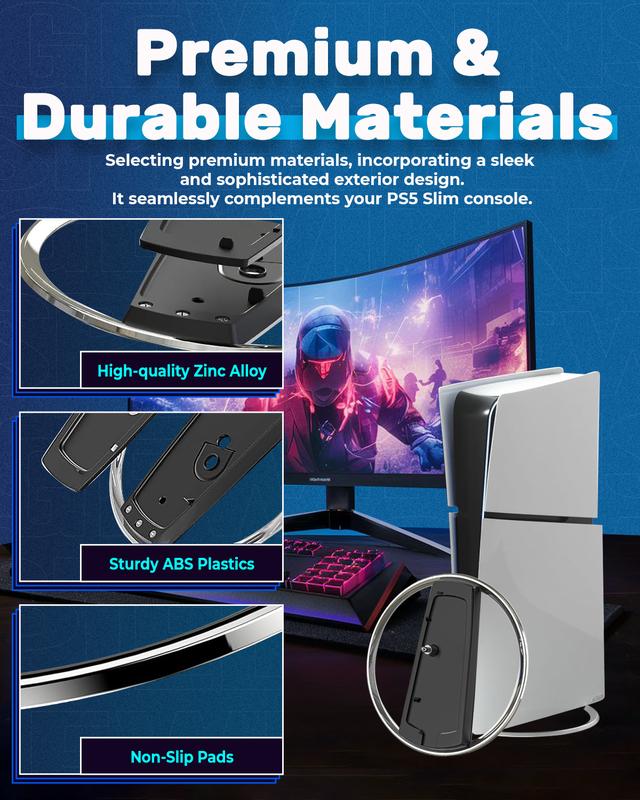 Vertical Stand For PS5 Consoles Disc and Digital Edition