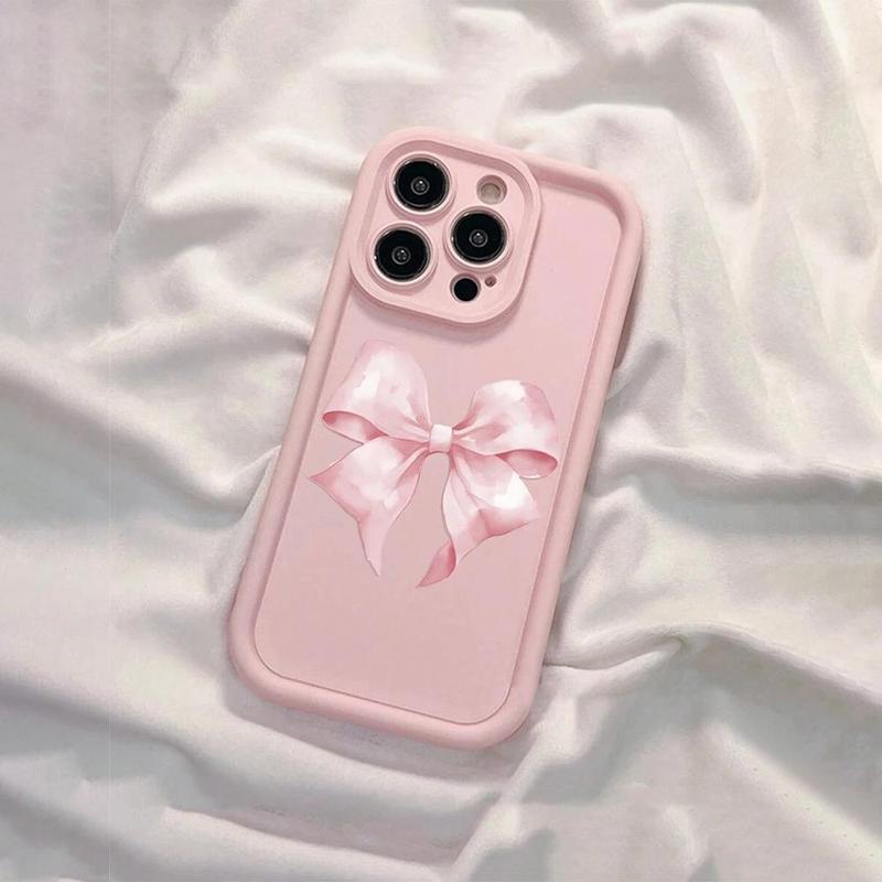 Bowknot Pattern Phone Case, Decorative Phone Protector Cover, Phone Accessory Compatible With iPhone 11 12 13 14 15 Plus Pro Max XR XS Max, Phones Case