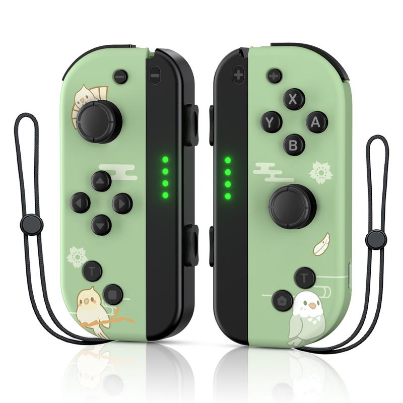 Wireless Joypad Replacements for Nintendo Switch Controllers - Compatible with L R Joycons with Dual Vibration, Wake-up, and Motion Control Support