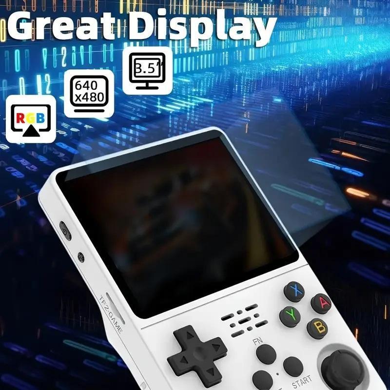 R36s Handheld Retro Game Console Linux System TF Card, Portable Pocket Game Console 3.5 Inch IPS Screen