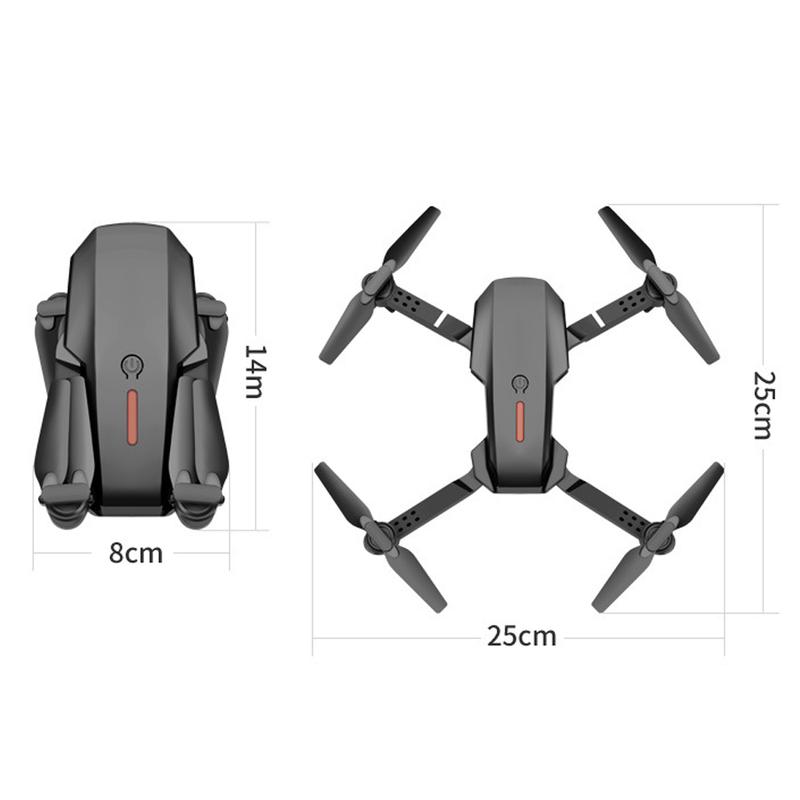 Kids Drone with Camera Foldable Mini Drone for Kids Boys Beginners Toys Drone Gestures Selfie One Key Start 360° Flips 2 Batteries Toy Gifts for Boys Black