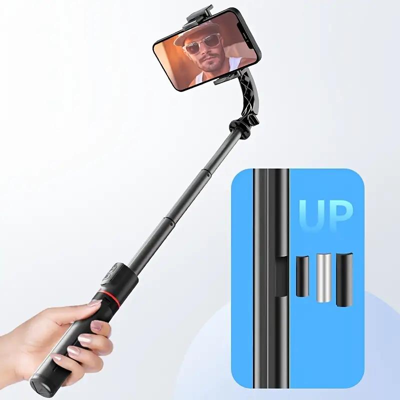 Phone Tripod, Tripod for iPhone & Selfie Stick Tripod with Phone Mount and Remote, Detachable phone clip, 7-segment telescopic rod, Camera & Gopro, 360*rotaion, Phone Stand for iPhone, Android