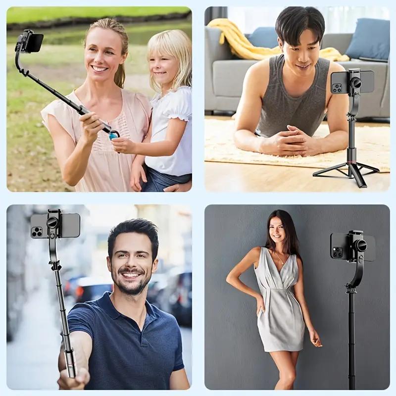 Phone Tripod, Tripod for iPhone & Selfie Stick Tripod with Phone Mount and Remote, Detachable phone clip, 7-segment telescopic rod, Camera & Gopro, 360*rotaion, Phone Stand for iPhone, Android