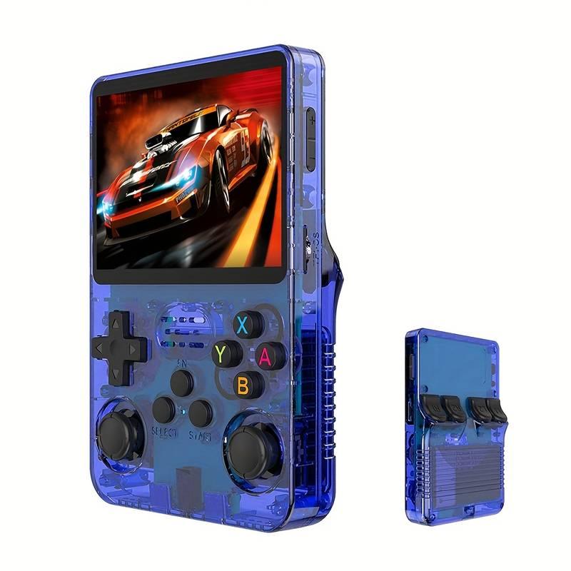 R36s Handheld Retro Game Console Linux System TF Card, Portable Pocket Game Console 3.5 Inch IPS Screen