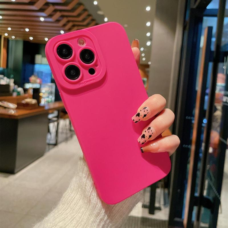 Multipurpose Full-coverage Mobile Phone Case with Camera Lens Protector for Summer Gift, Solid Color Mobile Phone Case, for iPhone iPhone 16 Pro Max Case Series