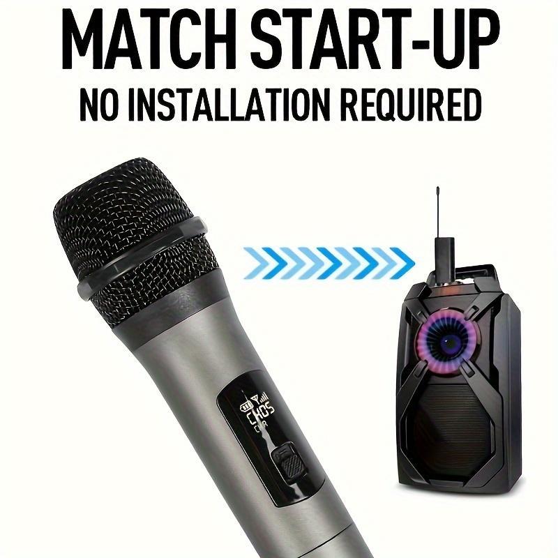 LMBGM Wireless Microphone, USB Rechargeable Handheld Microphone, Portable Microphone for Home KTV Outdoor Performance Use