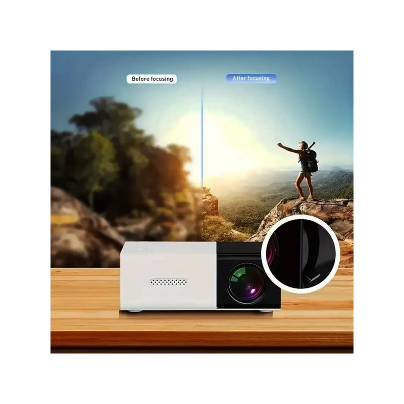 [Limited time discount] Home Theater Portable Mini Projector, Supporting Smartphone Wired Screen Sharing, Allowing You To Enjoy Cinema At Home Audio Cable Flash Usb