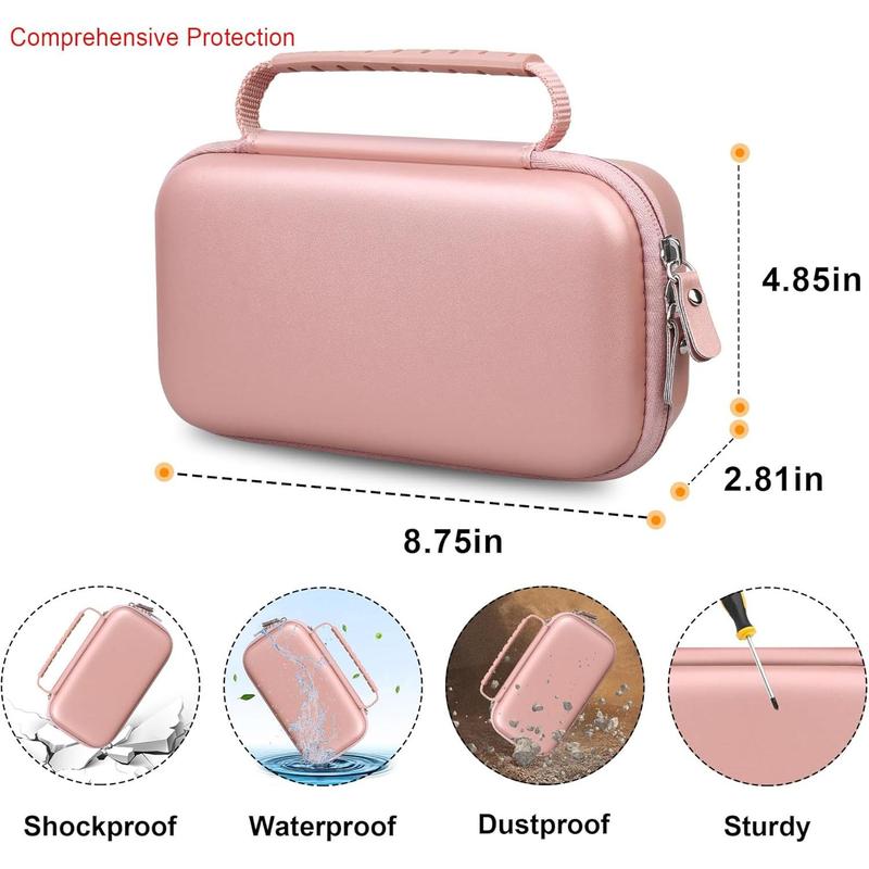 4K Digital Camera Carrying Case for Femivo VETEK IWEUKJLO VJIANGER WIKICO Saneen OIEXI 4K 48MP Vlogging Camera, Travel Compact Camera Storage Cover Bag Organizer Holder, Rose