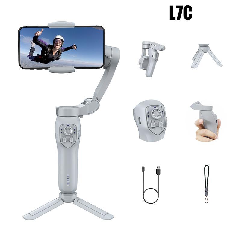 Comitok L7C PRO Gimbal Stabilizer For Smartphones, 3-Axis Phone Gimbal for Android & iPhone 14 13 12 11 Pro Max, Stabilizer for Video Recording with Face Object Tracking, Video Recording Kits, Selfie Phone Holder