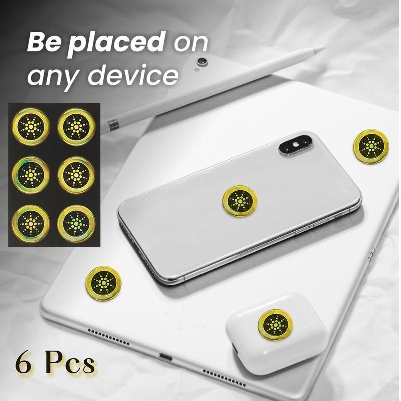 EMF Protection Anti-Radiation Quantum Shield for Phone, Airpods, Fridge, and Laptop - 96.43% Less Mobile Radiation Electronic Accessories EMFProtectionStickers Gold Silver for Devices Smartphone Protective Cellphone Casing Protector Cover Phonecase