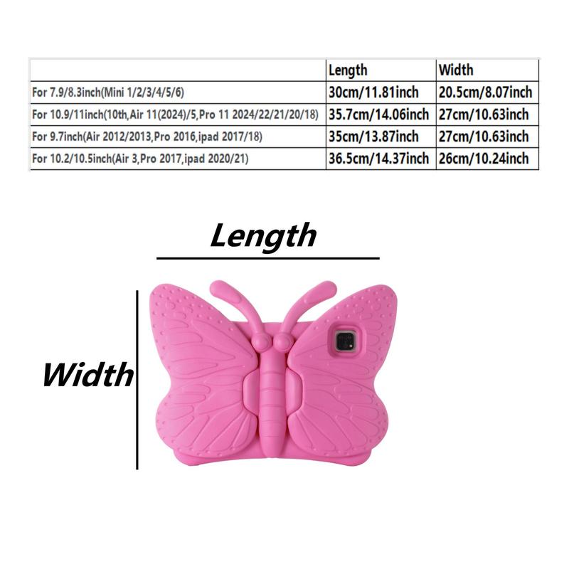 Cute Butterfly Design Tablet Case, 1 Count Soft Tablet Cover with Stand, Tablet Protective Case for iPad 7.9 8.3 9.7 10.2 10.5 10.9 11inch