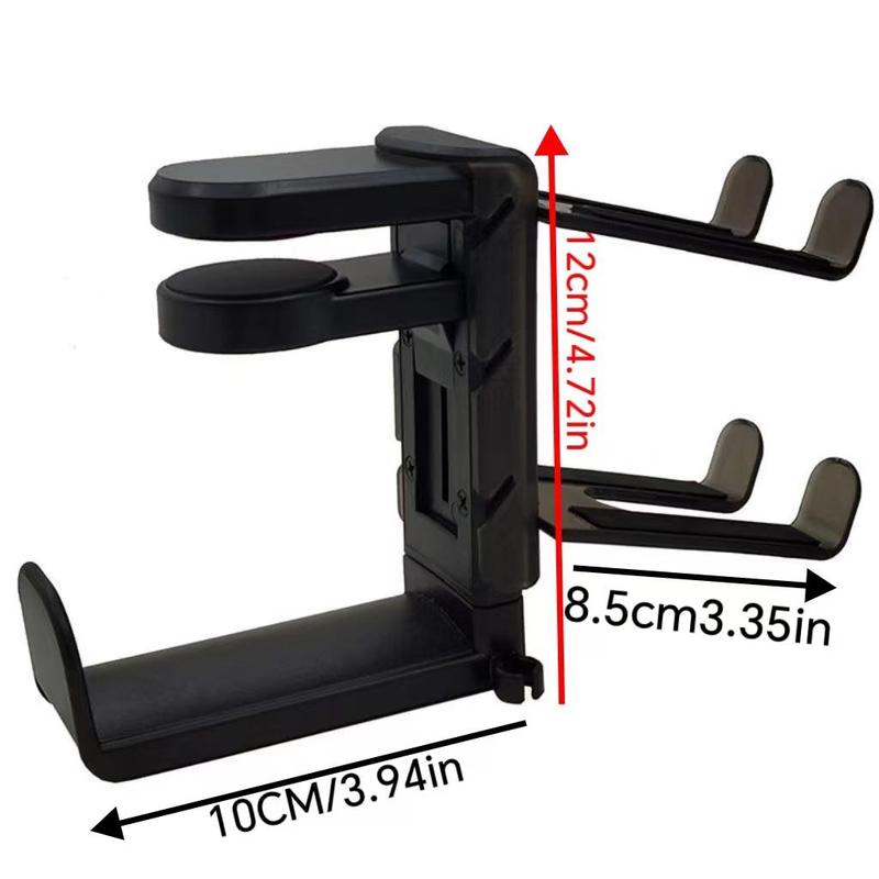 Desktop Headphone Holder, Adjustable & Rotatable Headphone Rack with Gamepad Stand, Universal Headphone Hanger, Desk Accessories, Home Organizer for Home Office, Fall Decor