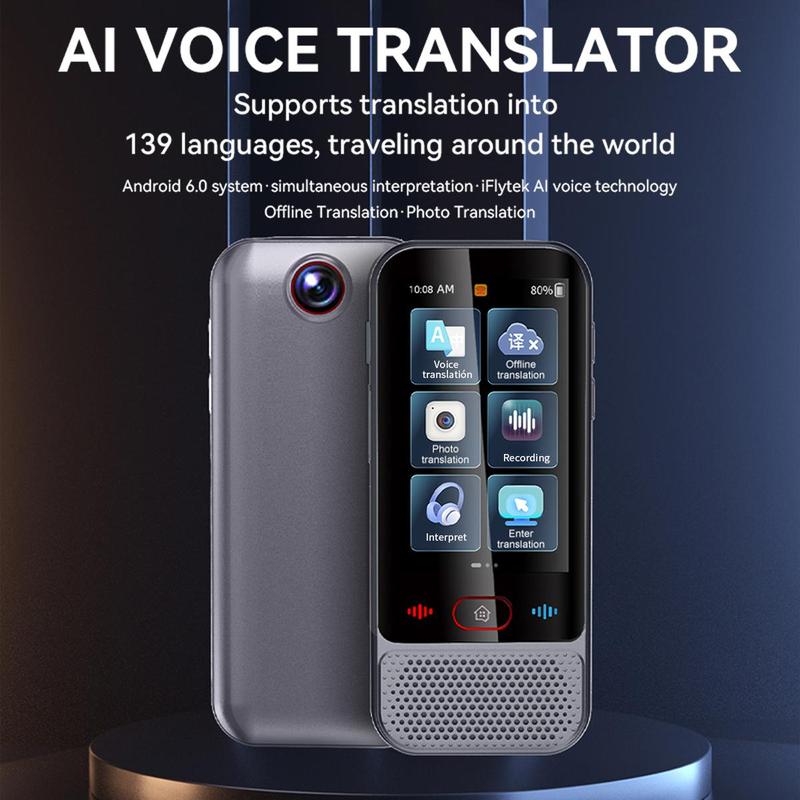 M30 Voice Recording Device Support Intelligent Online Translation, 1 Count Offline Multilanguage Speech Translate Machine, Voice Recorder for Home Office