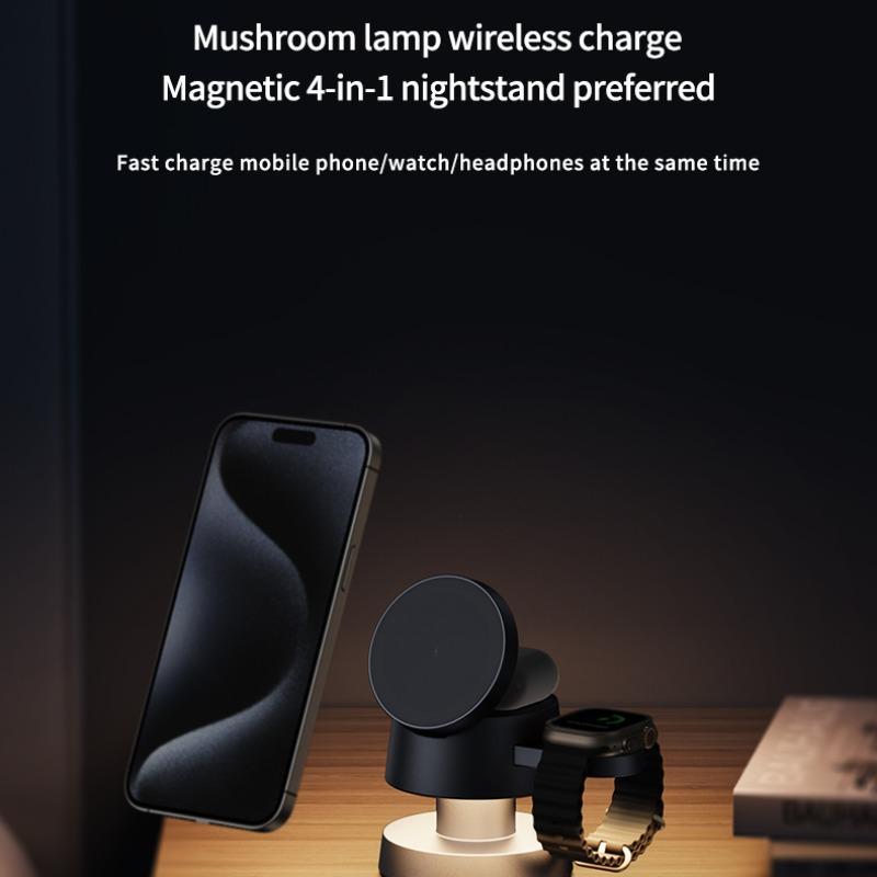 4-in-1 Wireless Charger, Magnetic Wireless Charger, Multifunctional Wireless Charging Stand, Phone Accessories for Mobile Phone, Earphones, Watch