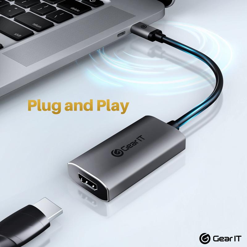 GEARit USB C to HDMI Adapter - 8K@60Hz Thunderbolt 3 4 Compatible Accessories Crystal