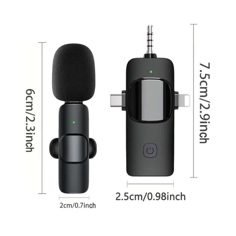 2024 Audio Accessories: Pro Wireless Lavalier Mic for cell phone, Video Recording, Teaching, Interviews, Podcasts, TikTok & More