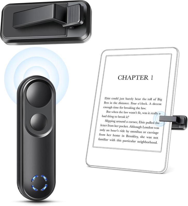 RF Remote Control Page Turner for Kindle Paperwhite Oasis Scribe Kobo,Clicker Page Turner Kindle Accessories for iPhone,iPad, Android Tablets Reading Novels,Camera Video Record&Shutter Selfie