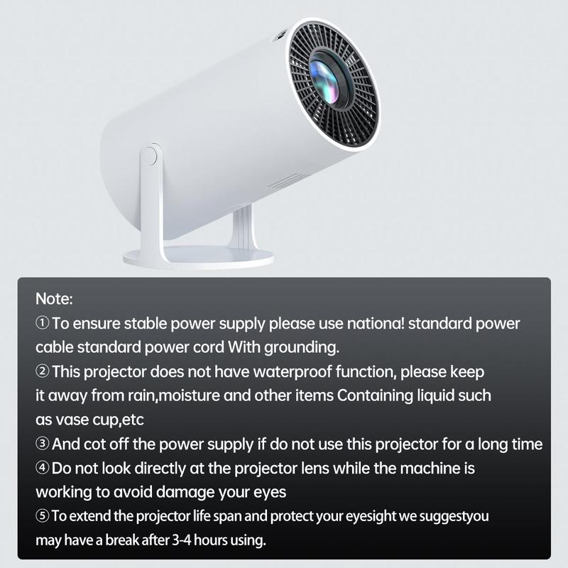 Portable Outdoor Projector, 1 Count 720P HD Projector, Home Theater Projector, Compatible with USB HDMI 3.5mm Headphones