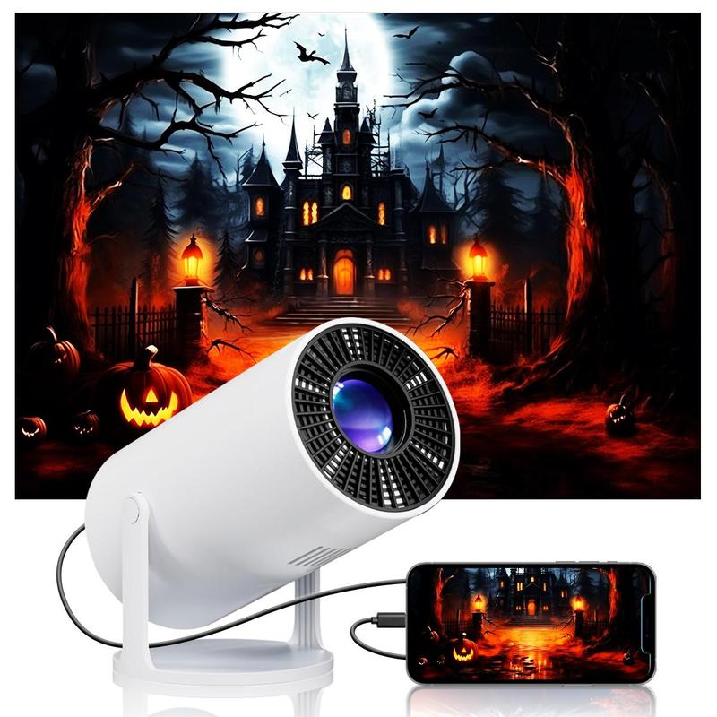 AMX100 Portable Outdoor Projector, 1080P Full HD Projector, Home Theater Projector, Compatible with USB HDMI 3.5mm Headphones For Home Outdoor Office