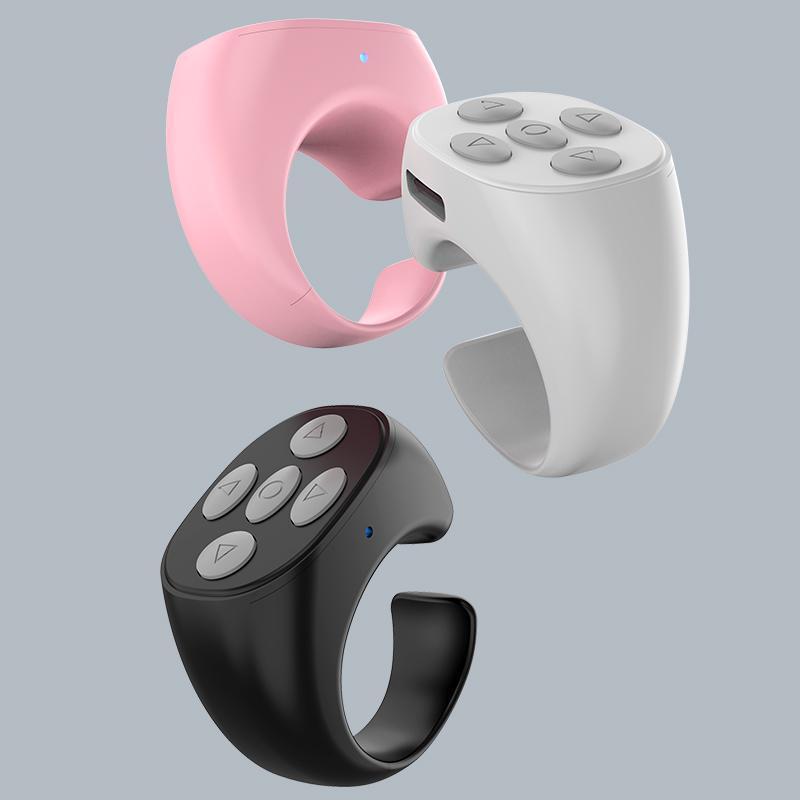 Scrolling Ring Bluetooth Remote Control Ring with Phone holder,Bluetooth Phone Remote for Camera Selfie, Video Record, Music Control, Smart Ring for iPhone, iPad, Android, Pink Smartphone Accessories Cellphone christmas 2024 ornament