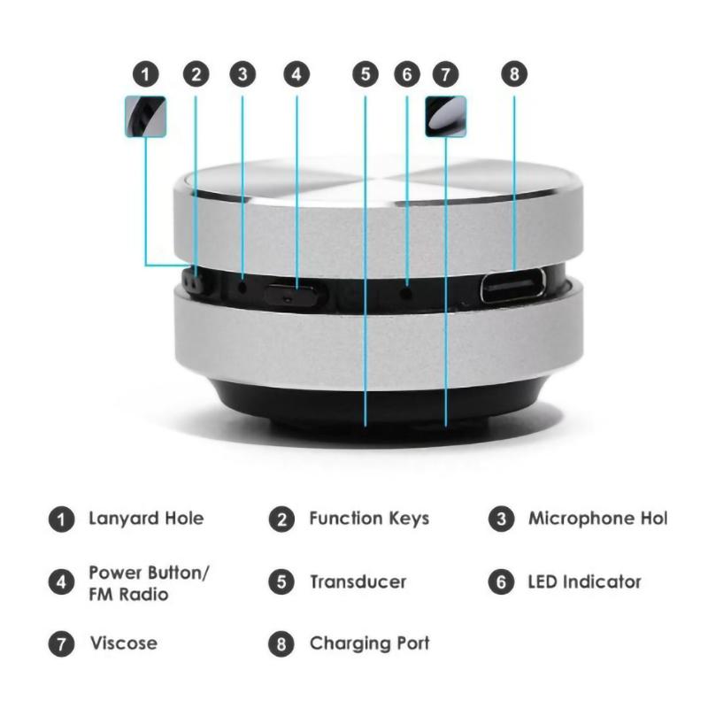 Bluetooth Speakers, Bone Conduction Portable Wireless Speakers with Louder Volume, Suction Cup Mounted, Crystal Clear Sound, Rich Bass, Mini Music Player for Home, Outdoor, Party,Wearable Loop, Resonance Function for Dynamic Audio Experience bt speaker