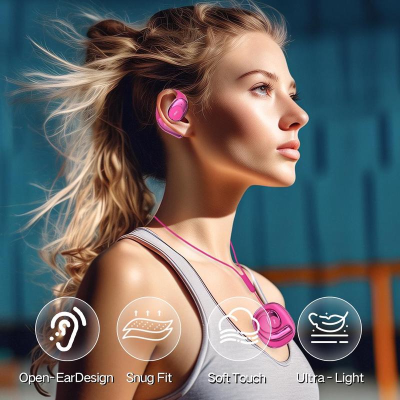 [Exclusive for lifewiththecarrs]ZIHNIC S09 Open-ear Earbuds,V5.4, IPX5 Waterproof,35Hrs Playtime,On Ear Headphones Immersive Premium Sound Long Distance Connection Headset with Charging Case Audio Electronic