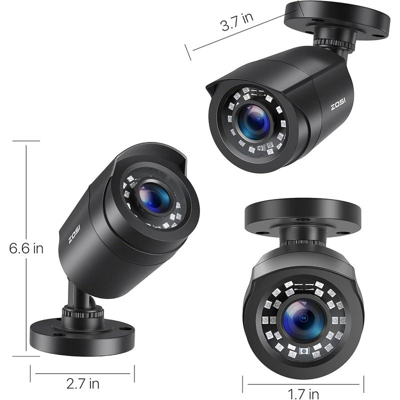 [BlackFriday] ZOSI 2.0MP 1080p 1920TVL Outdoor Indoor Security Camera,Hybrid 4-in-1 TVI CVI AHD CVBS CCTV Camera,80ft IR Night Vision Weatherproof For 960H,720P,1080P,5MP,4K analog Home Surveillance DVR System