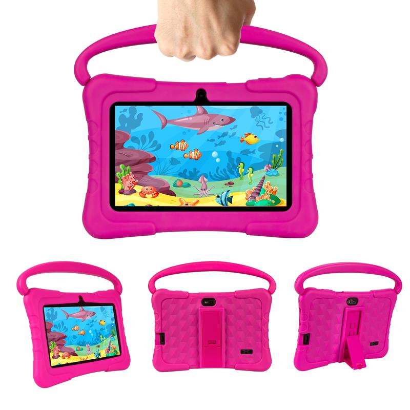 Children's Special Tablet, 7 Inch Children's Tablet, 32gb Rom 2gb Ram Android 11 Children's Tablet, Suitable for Children Aged 3-14, with 2.4G WiFi, GMs, Eye Protection Function, Educational Function, parental Control Function, Tablet with Silicone Protec