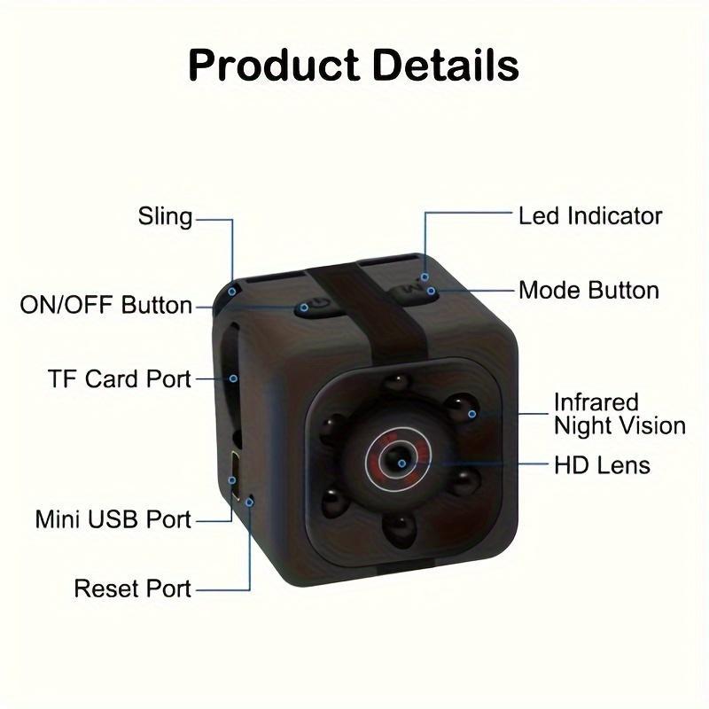 1080P Mini Hidden Camera - Full HD Nanny Cam With Night Vision, Motion Activation, Indoor Outdoor Covert Security, Compact Design, Easy To Use, And Discreet Recording