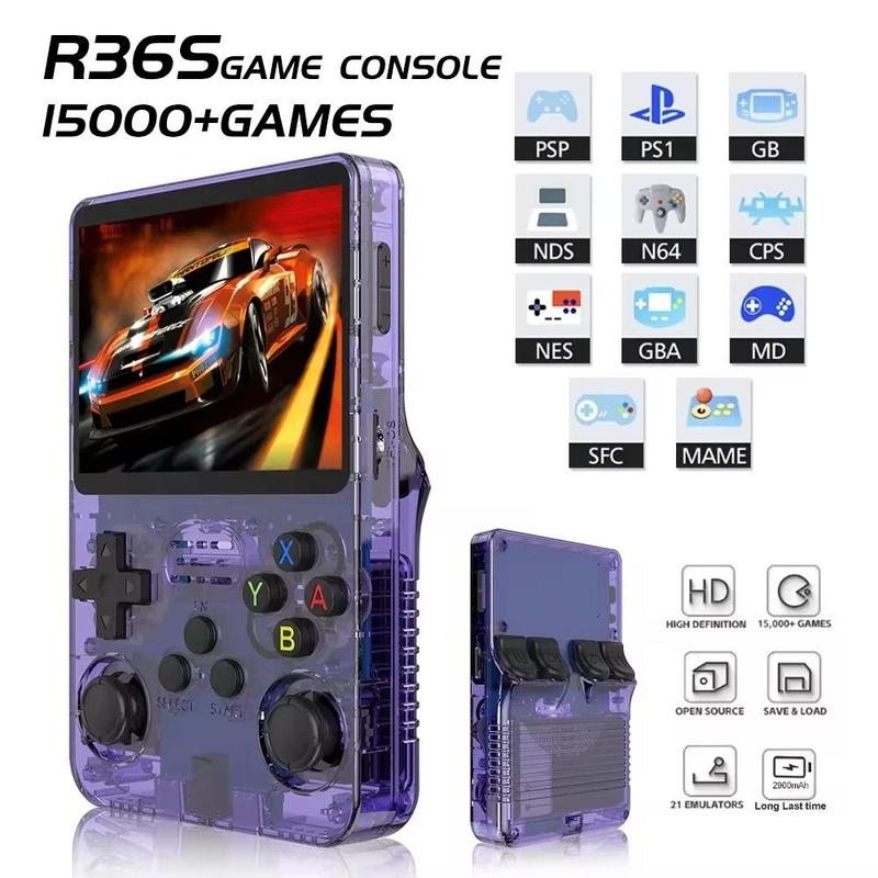 Handheld Game Console, 1 Count 64GB TF Card Portable Game Console with 15000+ Games, Linux System Game Console, Gaming & Entertainment Device for Gamers, Gaming Product Set