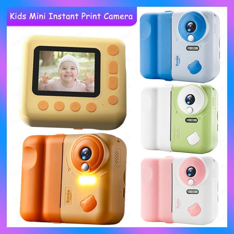 HD 1080P Kids Mini Instant Print Camera 2.4 IPS Screen Instant Photo Printing Camera Video Camera Toys for Girls Boys Aged 3-12