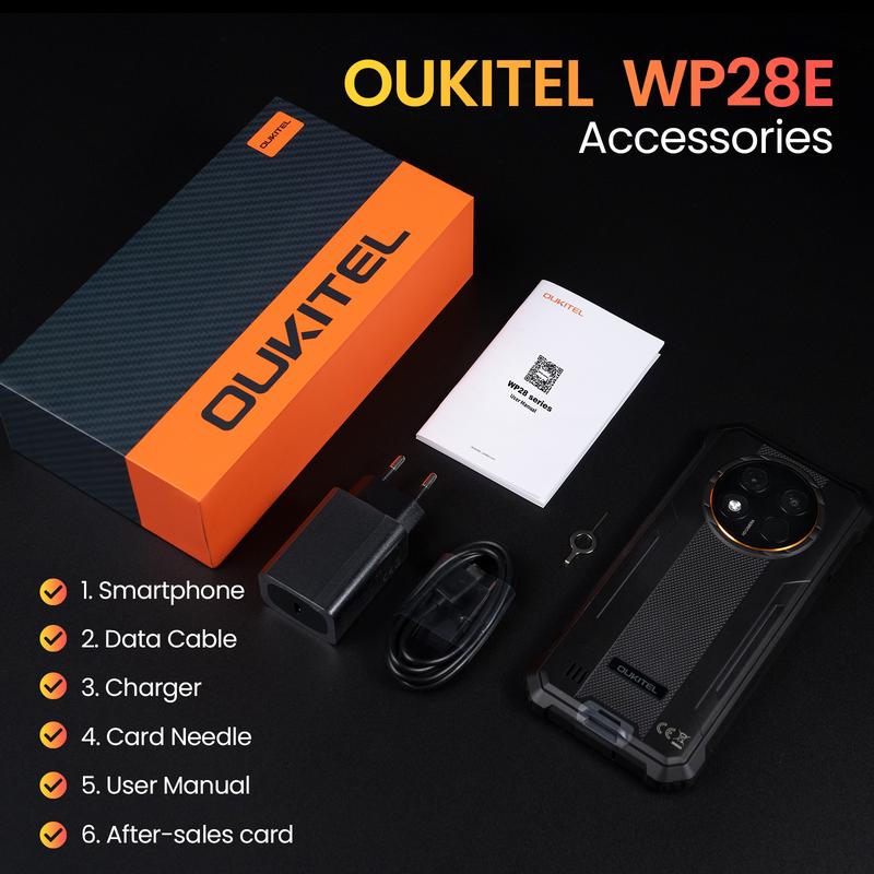 OUKITEL WP28E Rugged Phone Unlocked, 10600mAh Battery Cell Phone, 6.52