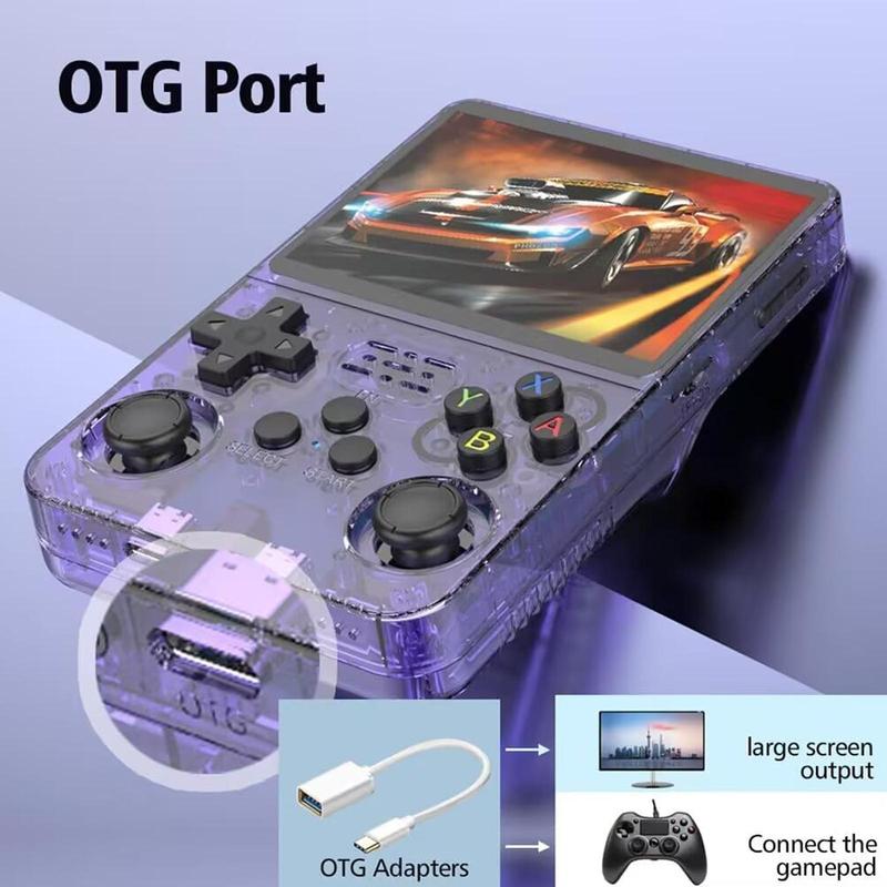 GAMINJA Handheld Game Console, Portable Retro Game Console with 15000+ Games, Open Source Linux System Support WiFi Game Console