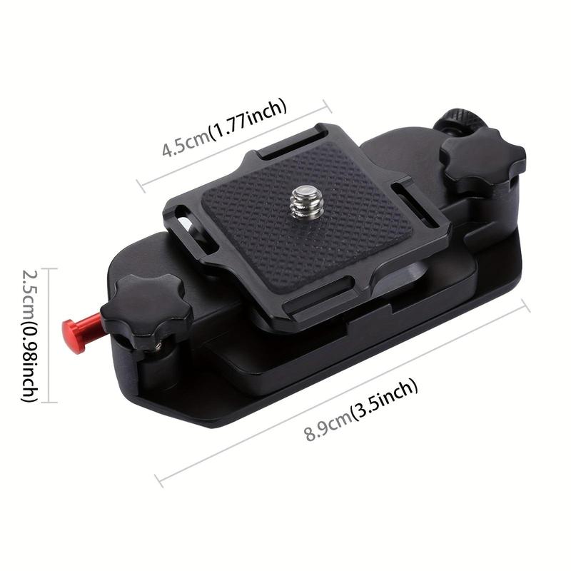 PULUZ Portable Camera Clip, Aluminum Alloy Clip, Quick Release Clip with Plate & Anti-skid Pad, Professional Camera Accessories, Cameras Grip