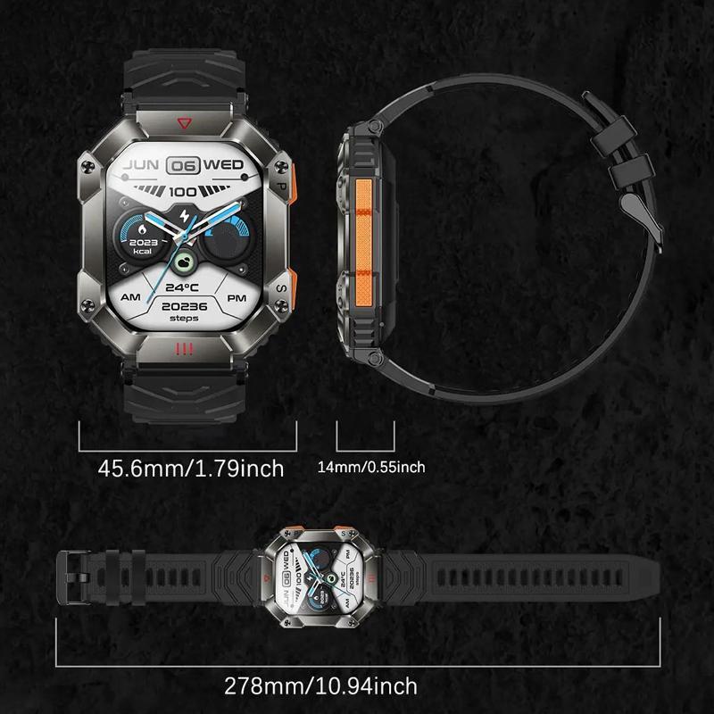 Multifunctional Smartwatch, Waterproof Touch Screen Digital Wristwatch, Smart Watches with Compass Mode, Fashion Square Smart Watch for Men Daily Life Use, Wearable Devices for Android iOS Smartphone, Smartwatch for Men & Women, Stocking Fillers Gift