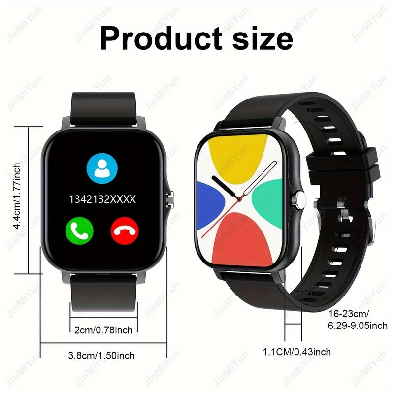 1.83-Inch Full Touch Smart Watch Fitness Tracker, with Custom Dial, Controlled by Music, Wireless Call and Notification, Activity Mode, Remote Camera, Non-Waterproof, USB Charging, TFT Display, 180MAh Battery-Compatible with Android and iPhone