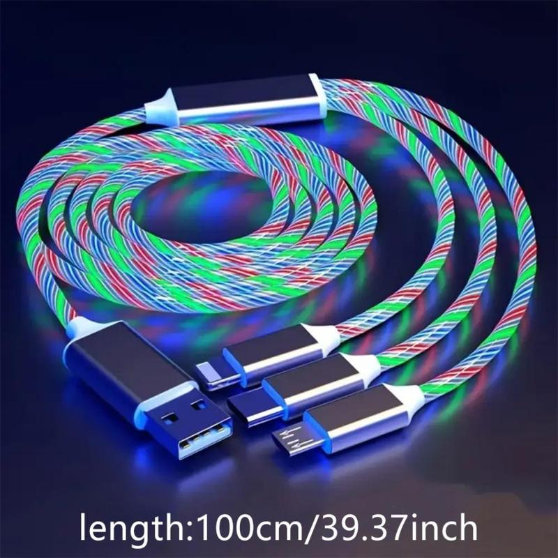 Portable Charger Cable, 3 In 1 Data Cable, USB Charging Cable for Smartphone, Data Transfer Cable Compatible with iPhone 14 13 12 11 Pro Max XS MAX XR XS X 8 iPad