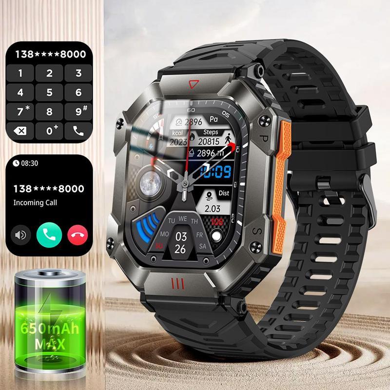 Multifunctional Smartwatch, Waterproof Touch Screen Digital Wristwatch, Smart Watches with Compass Mode, Fashion Square Smart Watch for Men Daily Life Use, Wearable Devices for Android iOS Smartphone, Smartwatch for Men & Women, Stocking Fillers Gift