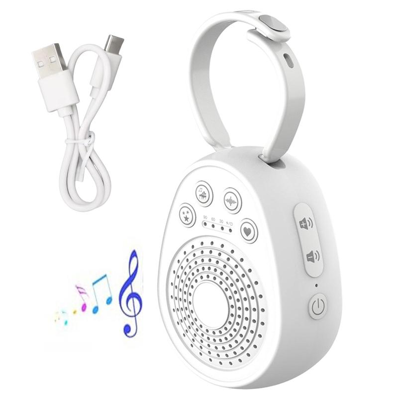 Portable White Noise Machine, USB Rechargeable Sleep Sound Machine with 20 Natural Soothing Sounds & 5 Timers, Perfect Sleep Tool for Home Office Travel