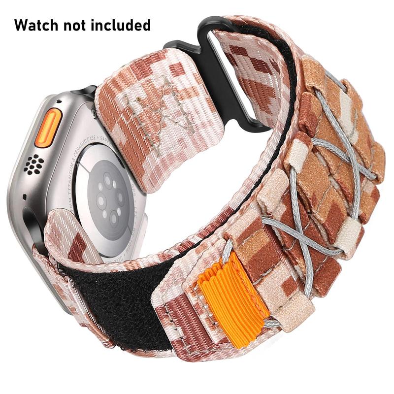 Nylon Outdoor Camouflage Watch Band, Sports Ring Replacement Watch Band, 1 Count Fashionable Canvas Watch Band for iWatch Series SE Ultra Ultra 2 Series 9 8 7 6 5 4 3 2 1, Smart Watch Band