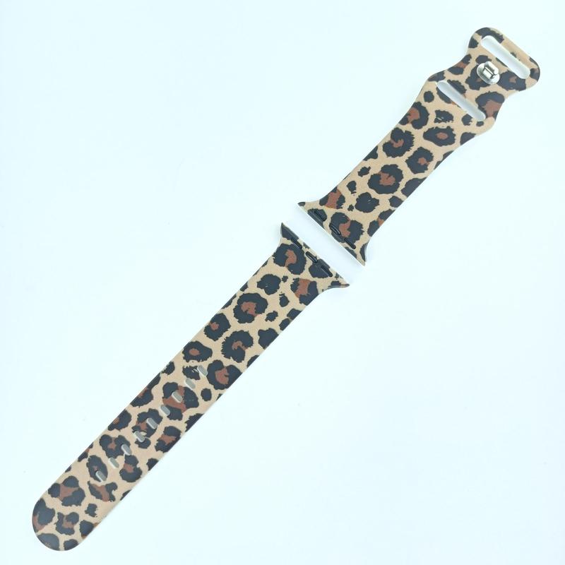 Leopard-print Smart Watch Band, 1 Count Stylish Replacement Watchband, Wearable Accessories Compatible with iWatch 38mm 40mm 41mm 42mm 44mm 45mm 49mm