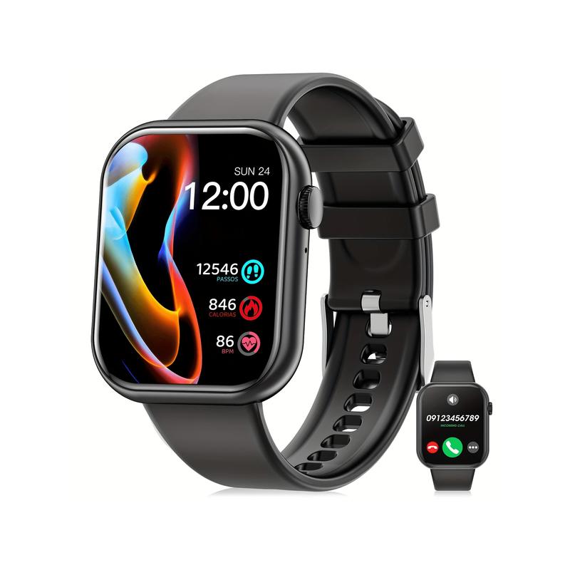 2024 Upgraded Apple Style Smart Watch (Answer Make Calls), 1.85 Inch Display Smart Watch, Suitable For Men And Women, Fitness Tracker, Multiple Sports Modes, Step Calorie Counter, Sleep Monitor Watch