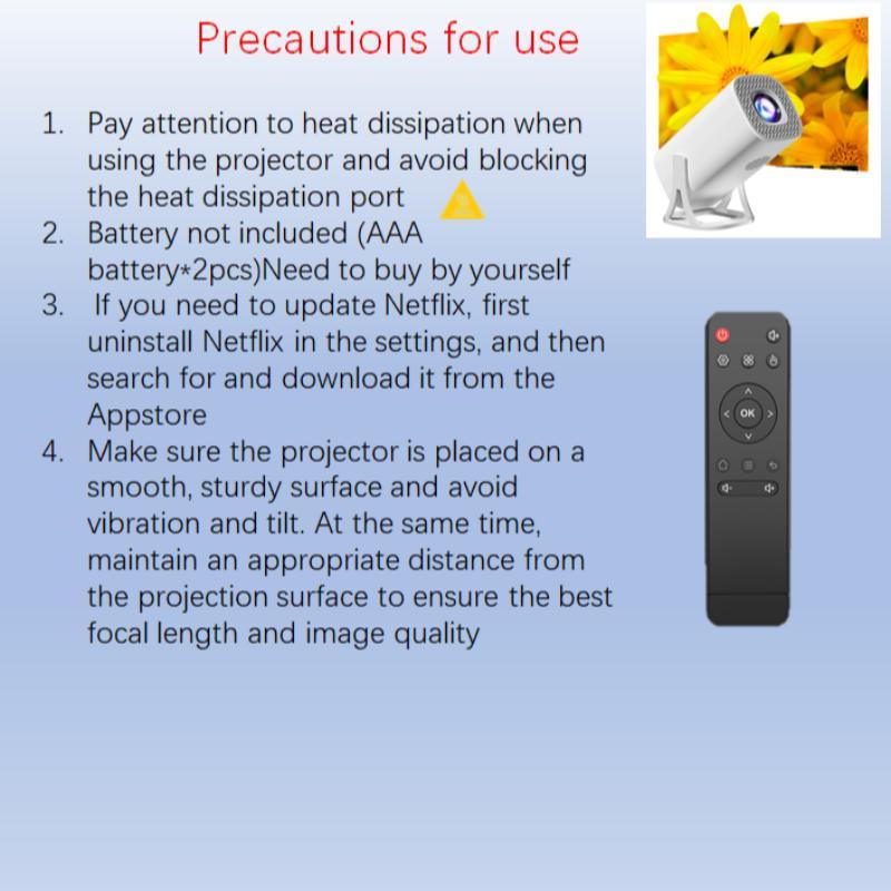 Portable Projector, High-definition Resolution Projector, Home Theater Projector Suitable for Home Bedroom, Living Room, Outdoor Viewing