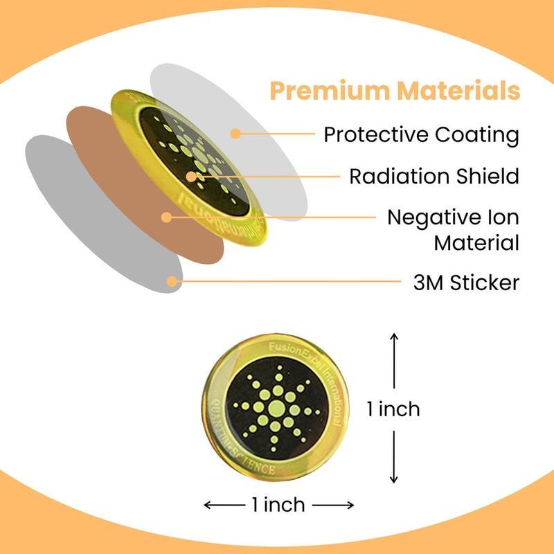 EMF Protection Anti-Radiation Quantum Shield for Phone, Airpods, Fridge, and Laptop - 96.43% Less Mobile Radiation Electronic Accessories EMFProtectionStickers Gold Silver for Devices Smartphone Cellphone