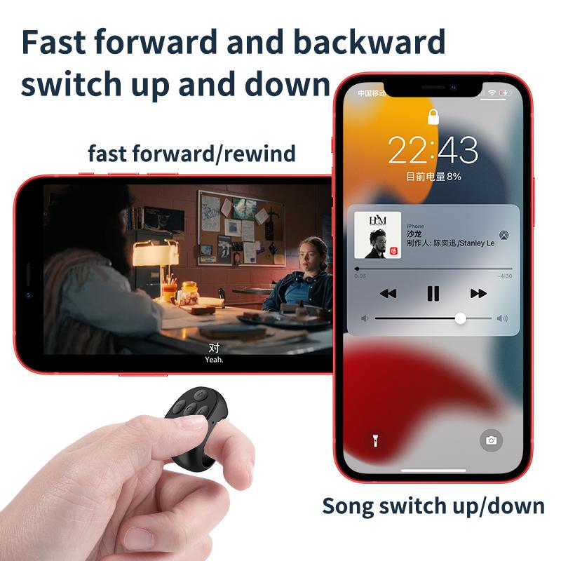 Tik Tok Multi-function Bluetooth remote Control for iPhone iPod and Android, selfie video remote Control for Christmas gifts, mobile accessories Smartphone Cellphone