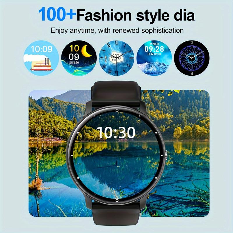 Smart Watch Wireless Calling with Male and Female Camera Control, Sports Smartwatch Silicone Strap for Sports Watch, Wearable Smartphone Watch